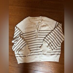 Sezane Leontine Jumper Ecru/Camel